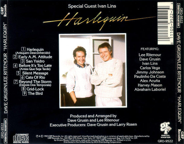 Dave Grusin / Lee Ritenour : Harlequin (CD, Album)
