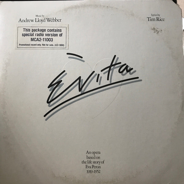 Andrew Lloyd Webber And Tim Rice : Evita (2xLP, Album, Promo, Spe)