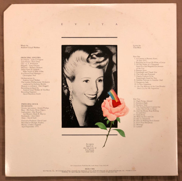 Andrew Lloyd Webber And Tim Rice : Evita (2xLP, Album, Promo, Spe)