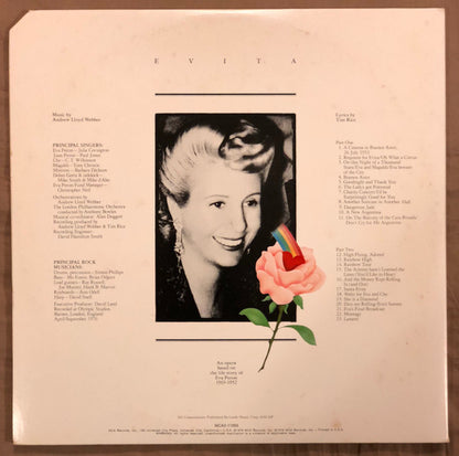 Andrew Lloyd Webber And Tim Rice : Evita (2xLP, Album, Promo, Spe)