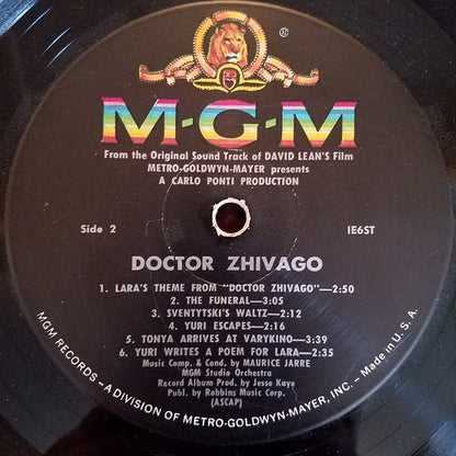 Maurice Jarre : Doctor Zhivago (Original Sound Track Album) (LP, Album, Mono, Gat)