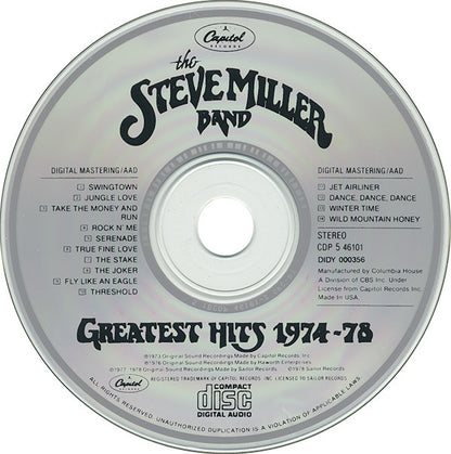 Steve Miller Band : Greatest Hits 1974-78 (CD, Comp, Club, RE, SRC)