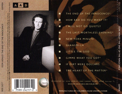 Don Henley : The End Of The Innocence (CD, Album, Club)