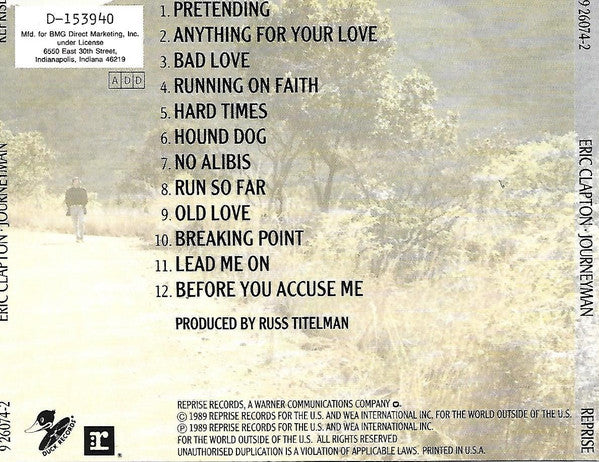Eric Clapton : Journeyman (CD, Album, Club, SRC)