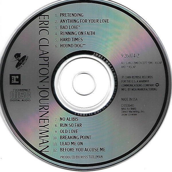 Eric Clapton : Journeyman (CD, Album, Club, SRC)