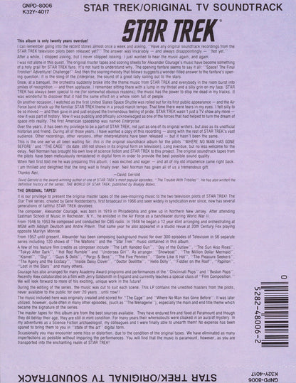 Alexander Courage : Star Trek "The Cage" & "Where No Man Has Gone Before" (CD, Album)