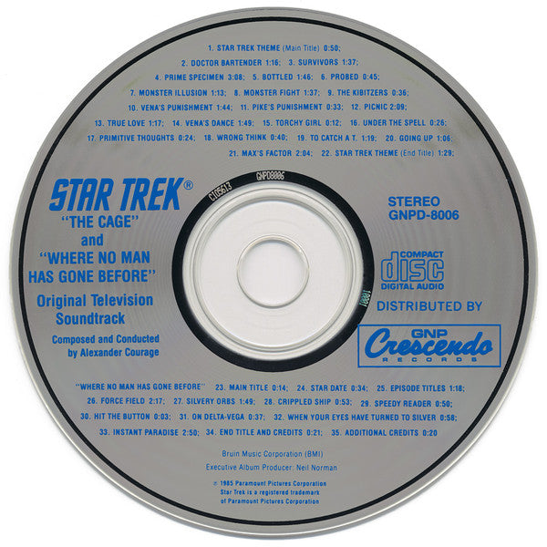Alexander Courage : Star Trek "The Cage" & "Where No Man Has Gone Before" (CD, Album)