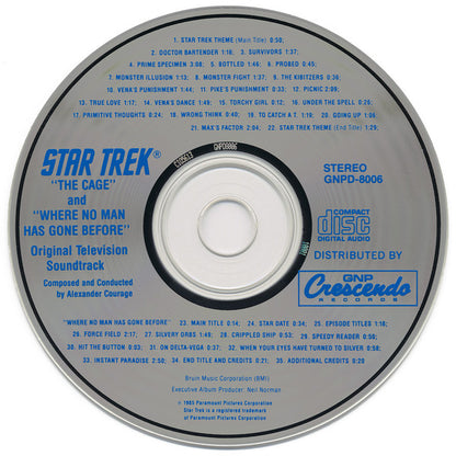 Alexander Courage : Star Trek "The Cage" & "Where No Man Has Gone Before" (CD, Album)
