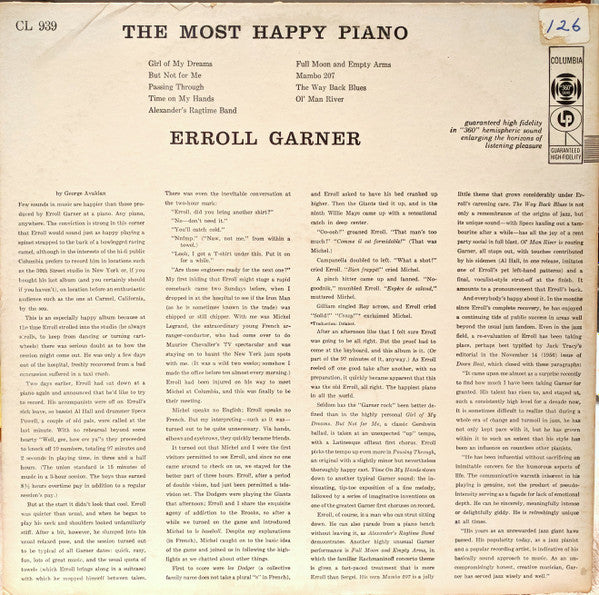 Erroll Garner : The Most Happy Piano (LP, Album)