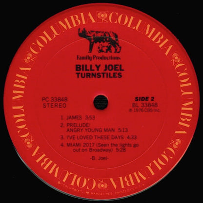 Billy Joel : Turnstiles (LP, Album, Pit)