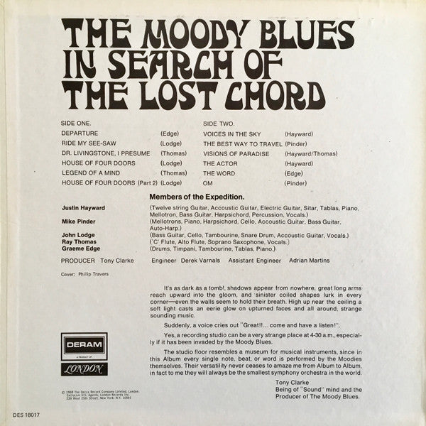 The Moody Blues : In Search Of The Lost Chord (LP, Album, Gat)