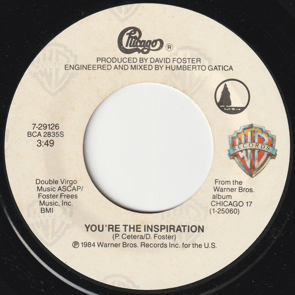 Chicago (2) : You're The Inspiration (7", Single, Spe)