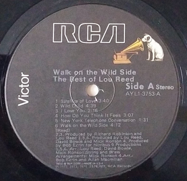Lou Reed : Walk On The Wild Side - The Best Of Lou Reed (LP, Comp, RE, Ind)