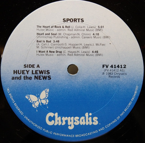 Huey Lewis And The News* : Sports (LP, Album, Pit)