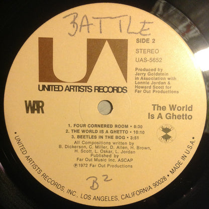 War : The World Is A Ghetto (LP, Album, Ind)