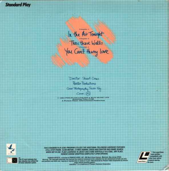 Phil Collins : Phil Collins (Laserdisc, 8", S/Sided, NTSC, CAV)