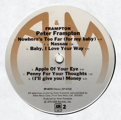 Peter Frampton : Frampton (LP, Album, Pit)