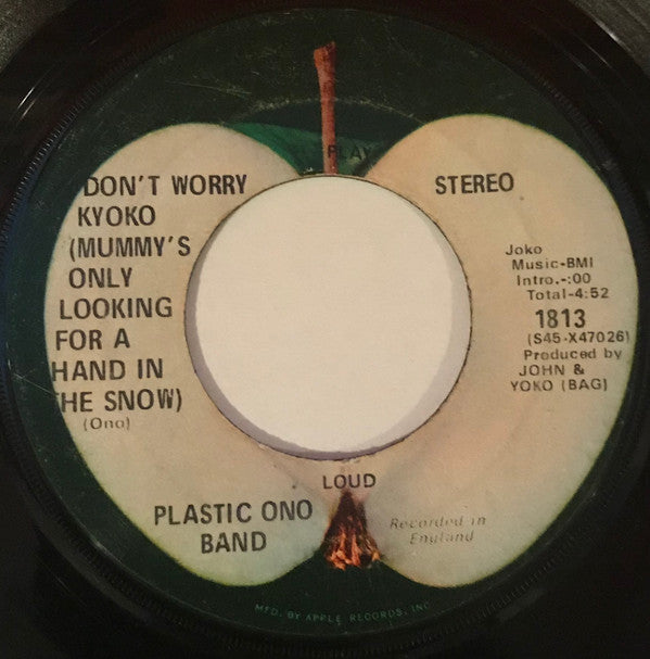 Plastic Ono Band* : Cold Turkey / Don't Worry Kyoko (Mummy's Only Looking For A Hand In The Snow) (7", Single, Scr)