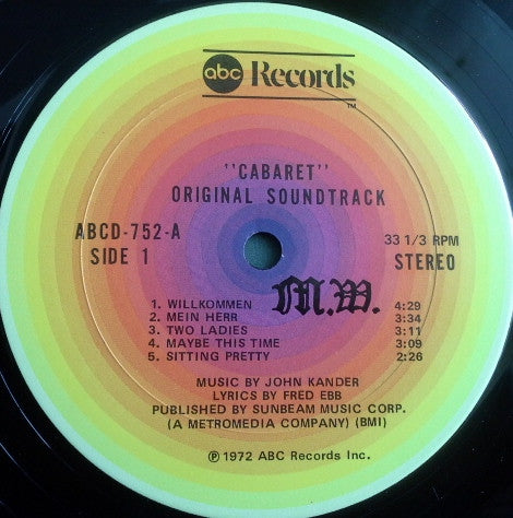 Ralph Burns : Cabaret / Original Sound Track Recording (LP, Album, RP)