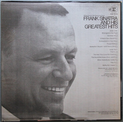 Frank Sinatra : Frank Sinatra's Greatest Hits (LP, Comp, RE, Spe)