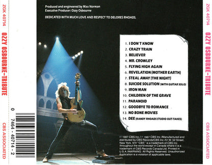 Ozzy Osbourne : Randy Rhoads Tribute (CD, Album)