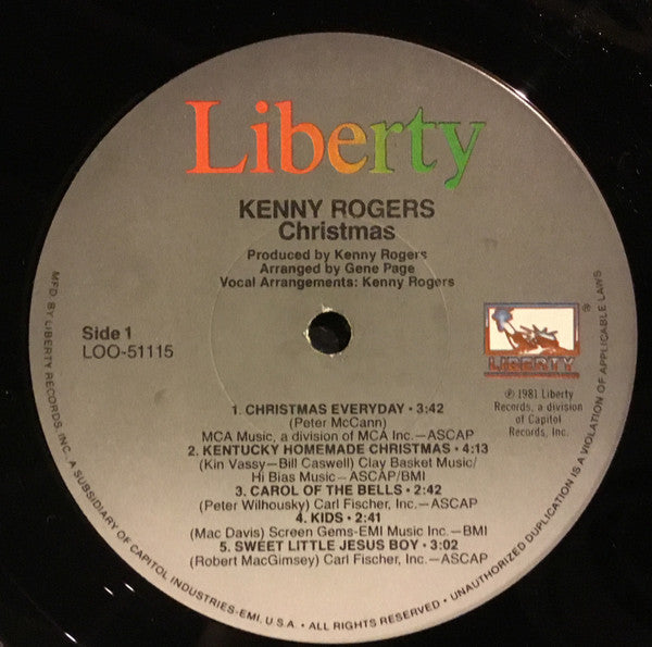 Kenny Rogers : Christmas (LP, Album, Win)