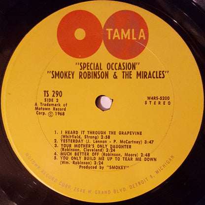 Smokey Robinson And The Miracles* : Special Occasion (LP, Album)