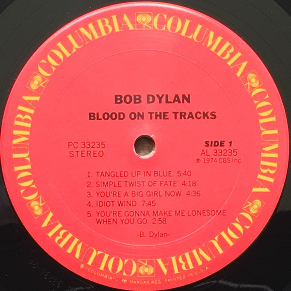 Bob Dylan : Blood On The Tracks (LP, Album, RP, 3rd)