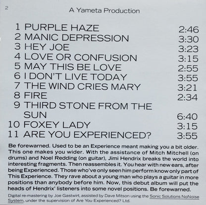 The Jimi Hendrix Experience : Are You Experienced? (CD, Album, RE, RM)