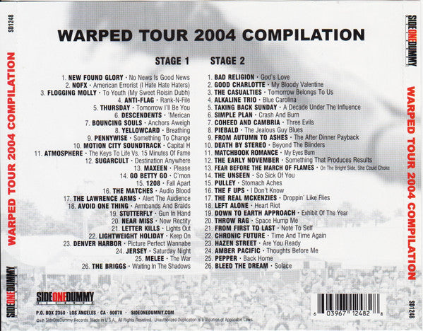 Various : Vans Warped Tour (2004 Tour Compilation) (2xCD, Comp)