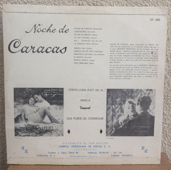 Orquesta Tropicana : Noches De Caracas (LP, Album)