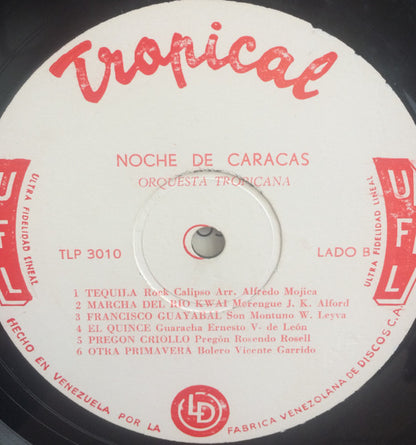 Orquesta Tropicana : Noches De Caracas (LP, Album)