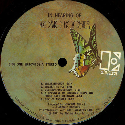 Atomic Rooster : In Hearing Of (LP, Album, San)