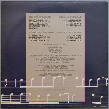 The Who : Hooligans (2xLP, Comp, Club, CRC)