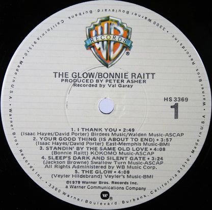 Bonnie Raitt : The Glow (LP, Album, Jac)