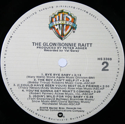 Bonnie Raitt : The Glow (LP, Album, Jac)