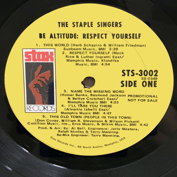 The Staple Singers : Be Altitude: Respect Yourself (LP, Album, Promo, Gat)