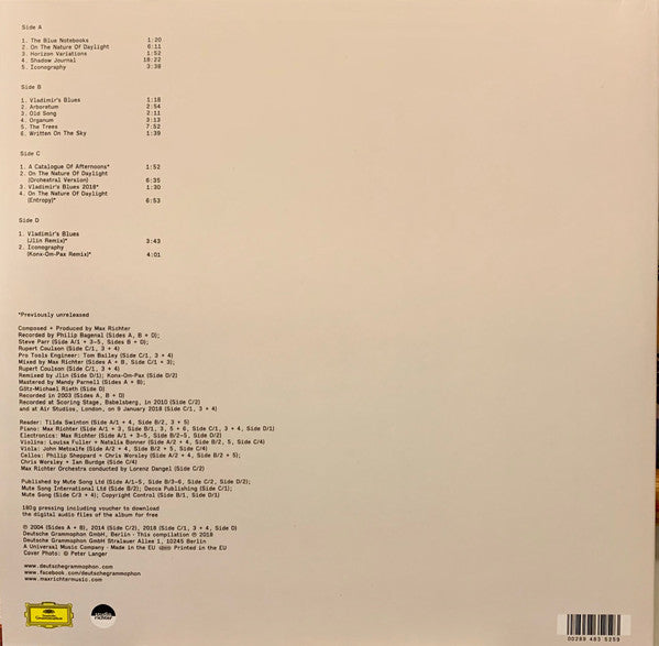 Max Richter : The Blue Notebooks (2xLP, Album, RE, S/Edition, 15 )