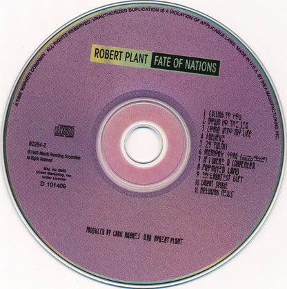 Robert Plant : Fate Of Nations (CD, Album, Club)