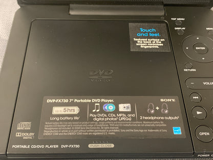 Sony DVP-FX730 Portable DVD Player 7in *w/ charger