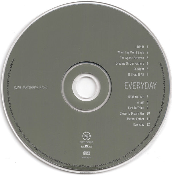 Dave Matthews Band : Everyday (CD, Album, Son)