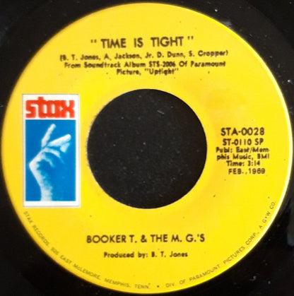 Booker T. & The M.G.'s* : Time Is Tight (7", Spe)