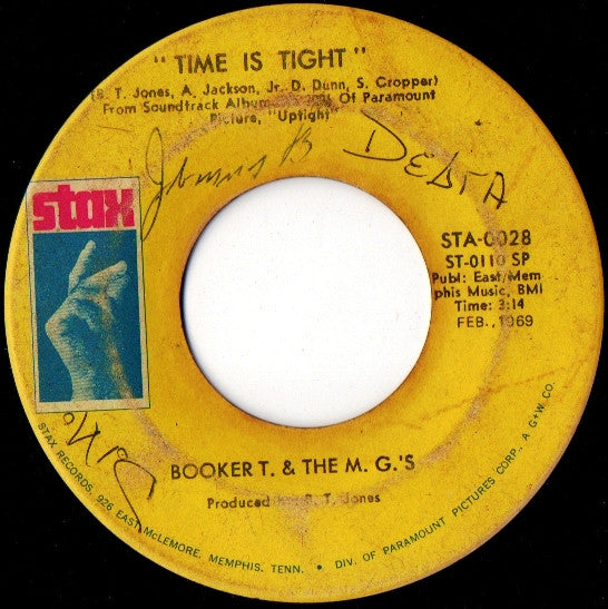 Booker T. & The M.G.'s* : Time Is Tight (7", Spe)