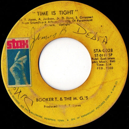 Booker T. & The M.G.'s* : Time Is Tight (7", Spe)
