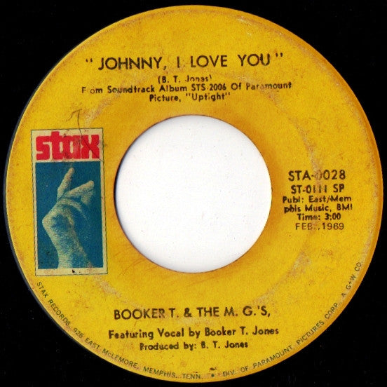 Booker T. & The M.G.'s* : Time Is Tight (7", Spe)