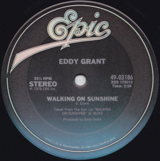 Eddy Grant : Walking On Sunshine (12")