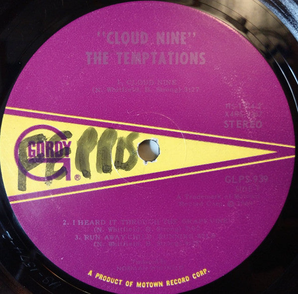 The Temptations : Cloud Nine (LP, Album, Ind)
