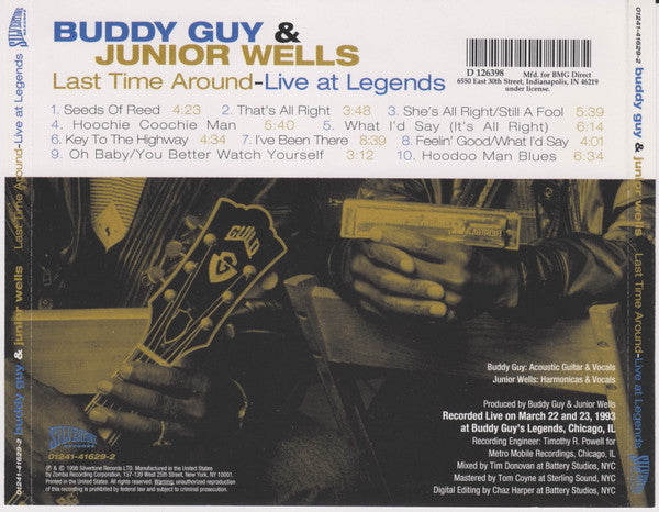Buddy Guy & Junior Wells : Last Time Around - Live At Legends (CD, Album, Club)