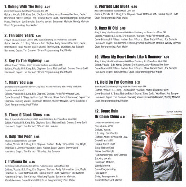 B.B. King & Eric Clapton : Riding With The King (CD, Album)