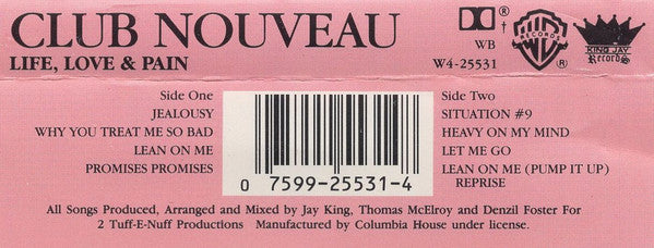 Club Nouveau : Life, Love & Pain (Cass, Album, Club, Dol)